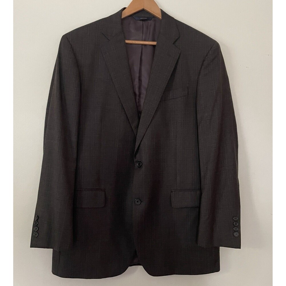 Brooks Brothers Makers 1818 Madison Sport Coat Blazer 42L 36W Gray Saxxon Wool
